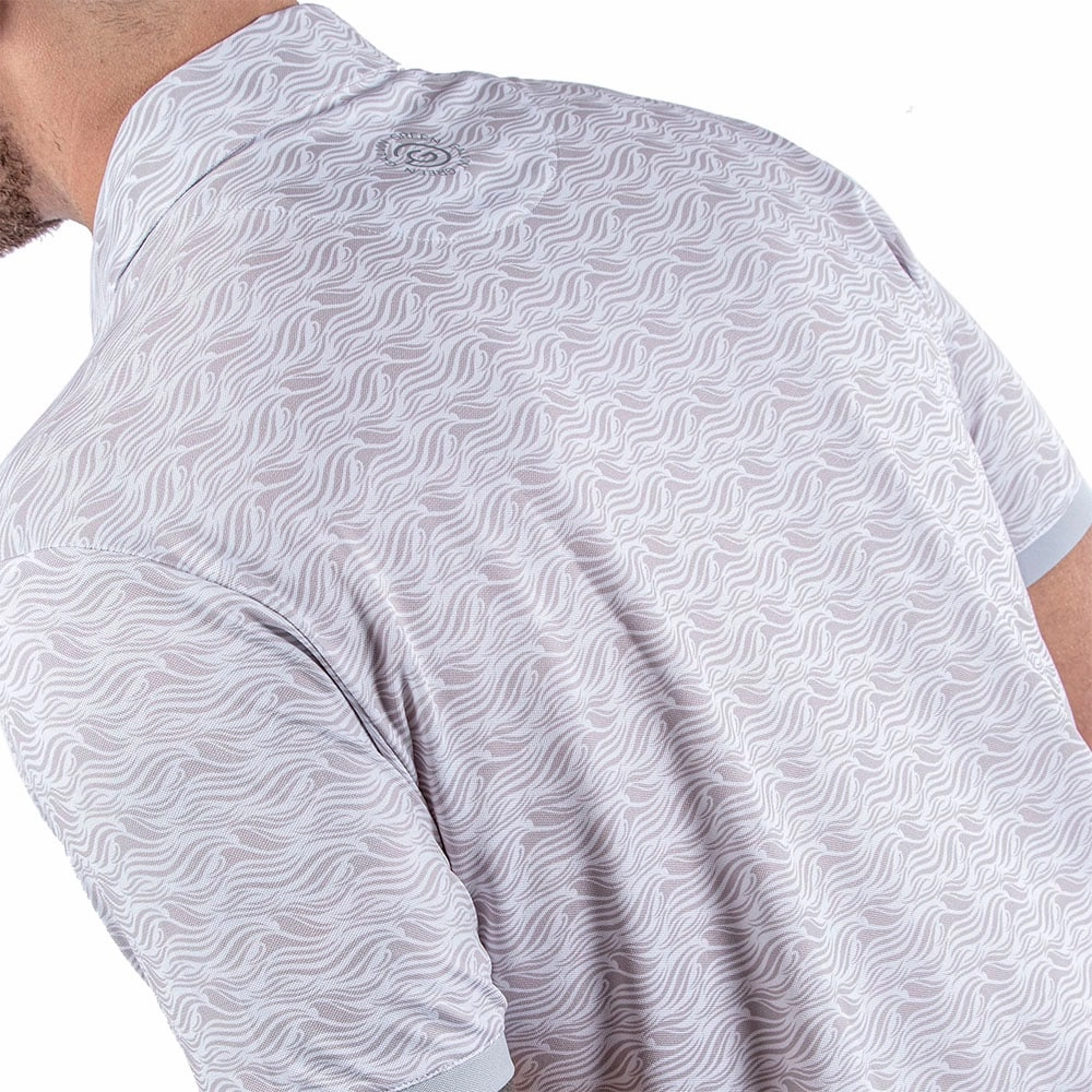 Galvin Green Madden Ventil8  Polo Shirt - Cool Grey/White Cotton Blend ComfortFirst