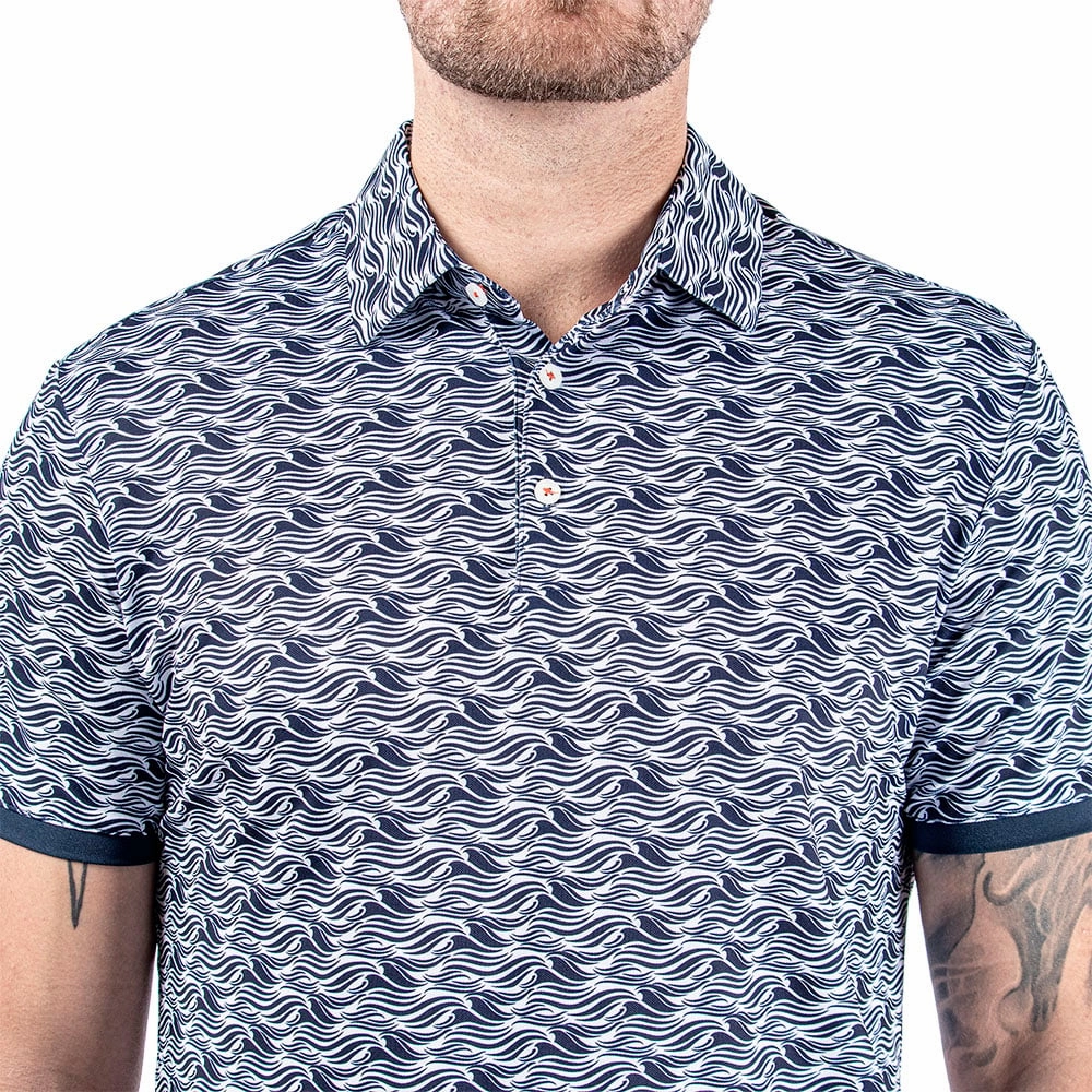 Daily Outfit Style Galvin Green Madden Ventil8  Polo Shirt - Navy/White