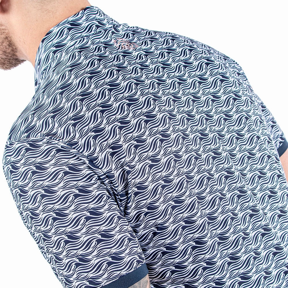 UV Protective Coating Outdoor Style Galvin Green Madden Ventil8  Polo Shirt - Navy/White