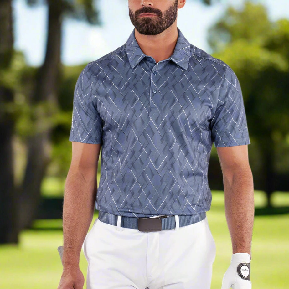 Wedding Basic Layering Galvin Green Mads Polo Shirt - Moonlight Blue