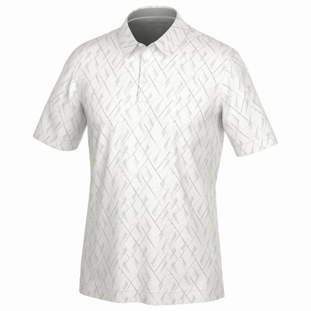 Durable Color Retention Galvin Green Mads Polo Shirt - White