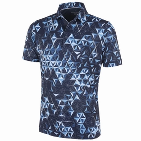 Galvin Green Makai Ventil8  Polo Shirt - Navy/Blue Bell/White Quick Wear