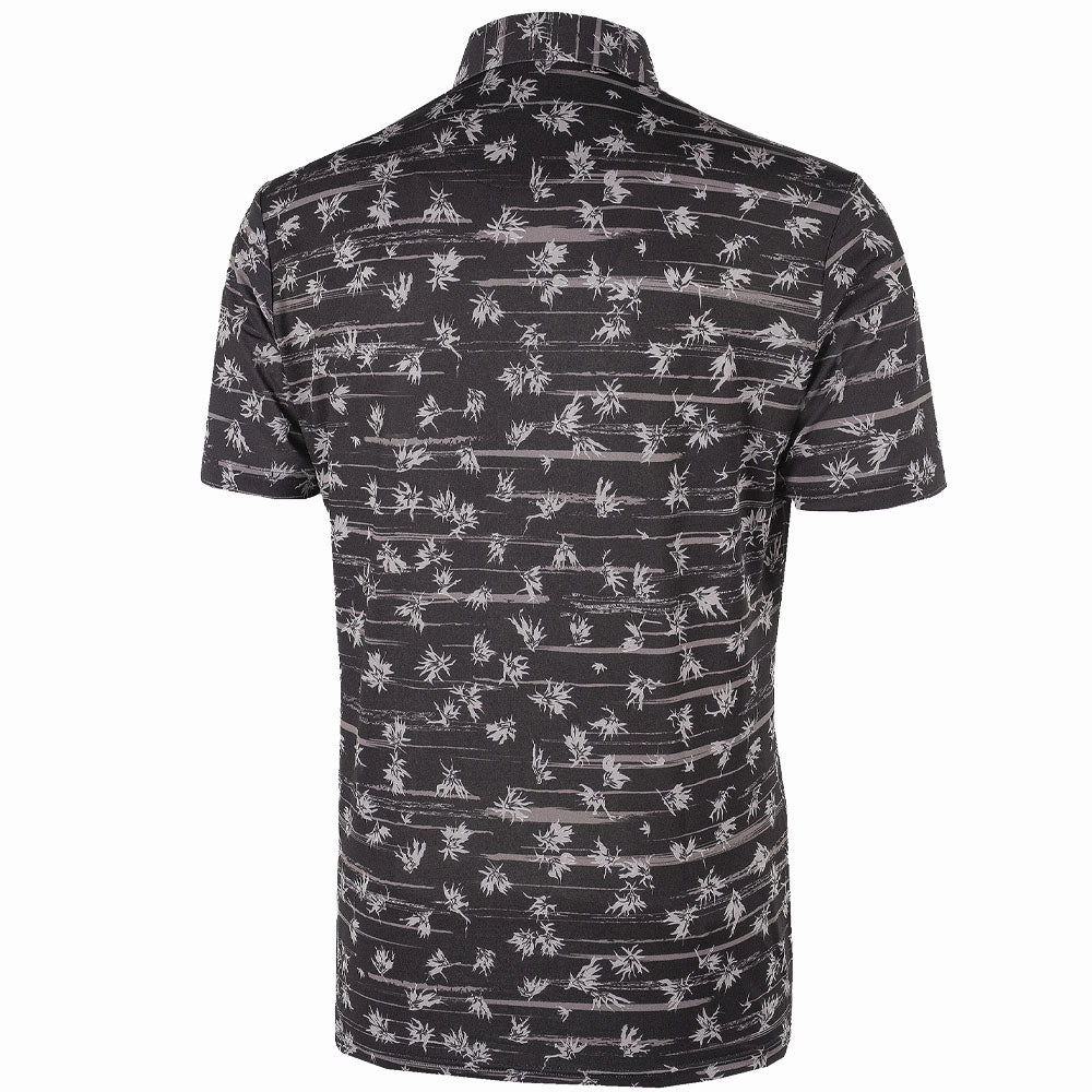 QuickDryTechnology Galvin Green Malik Ventil8  Polo Shirt - Black/Sharkskin