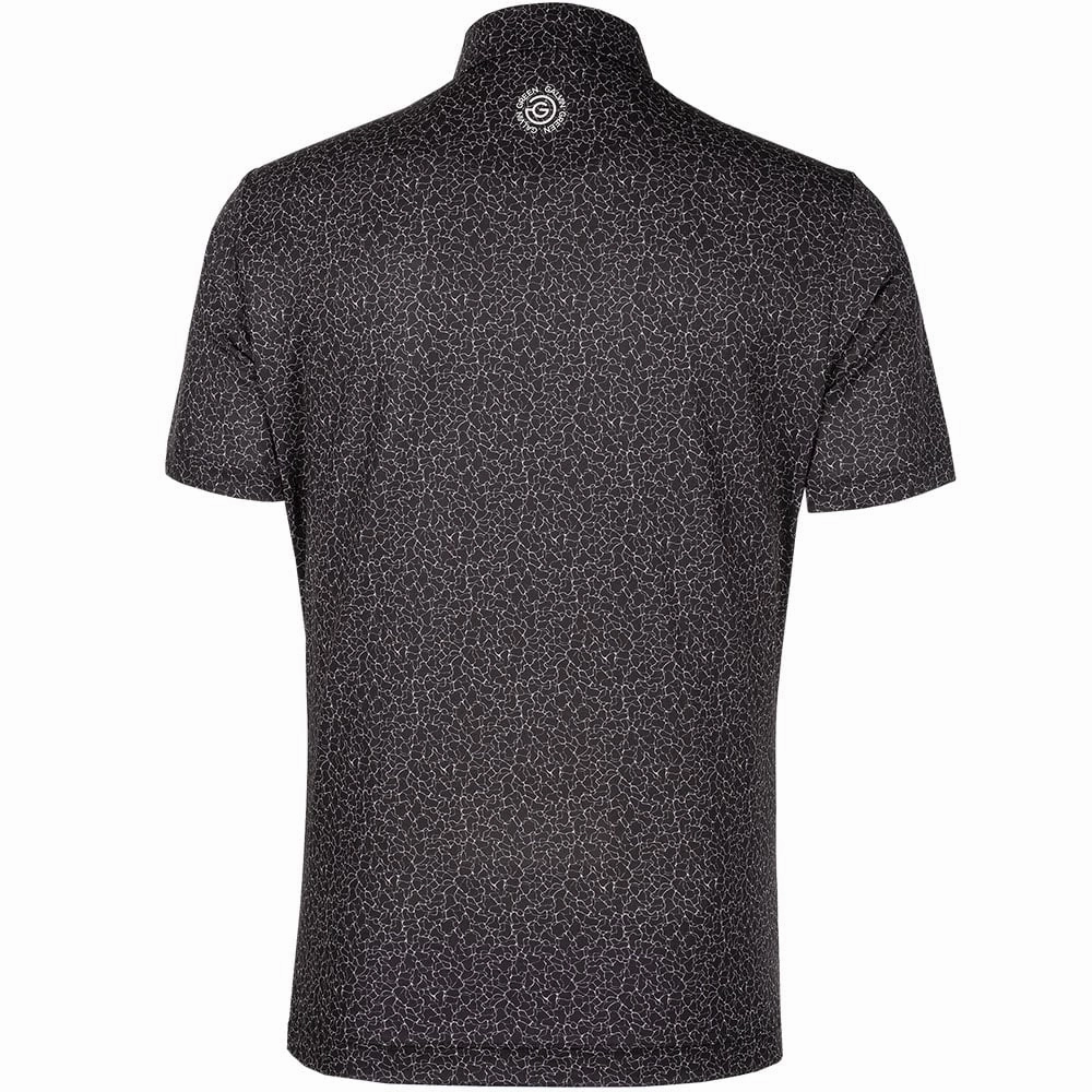 Chic Cut Yarn Dyed Stripes Galvin Green Mani Ventil8  Polo Shirt - Black