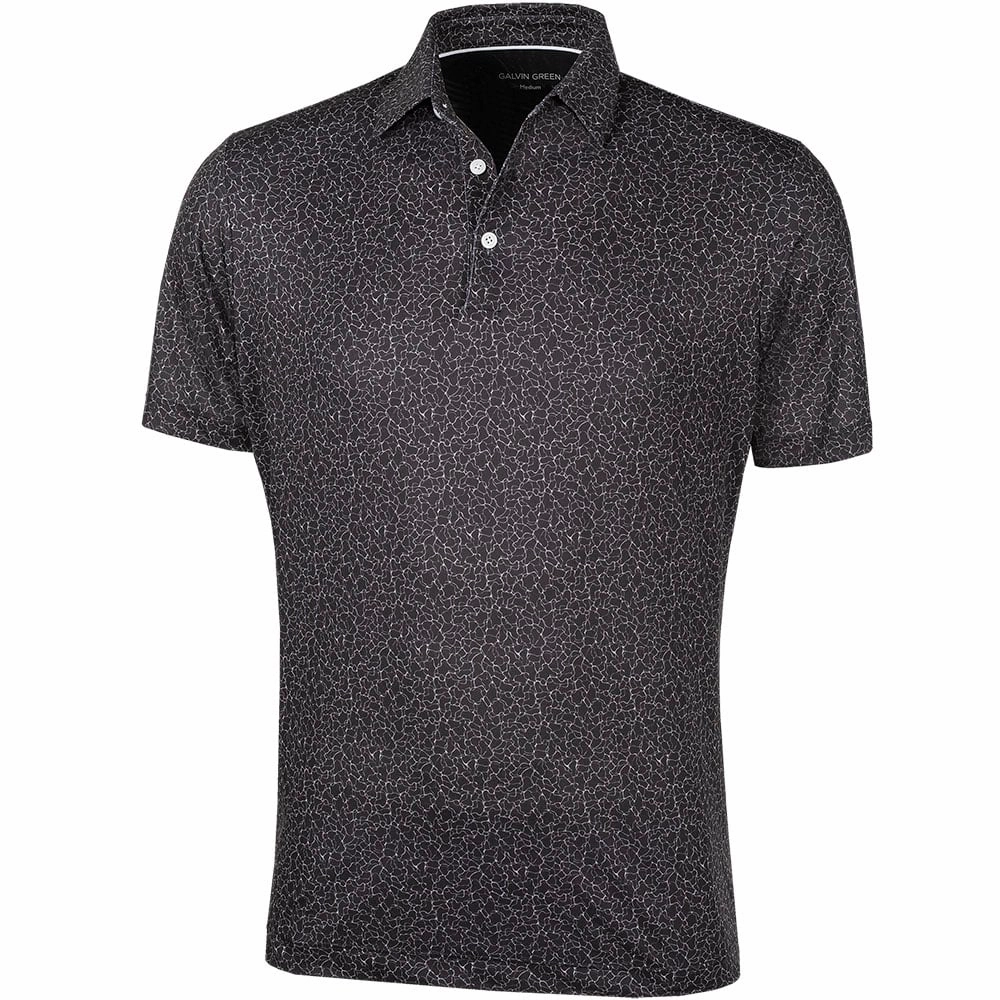Galvin Green Mani Ventil8  Polo Shirt - Black QuickDry Material