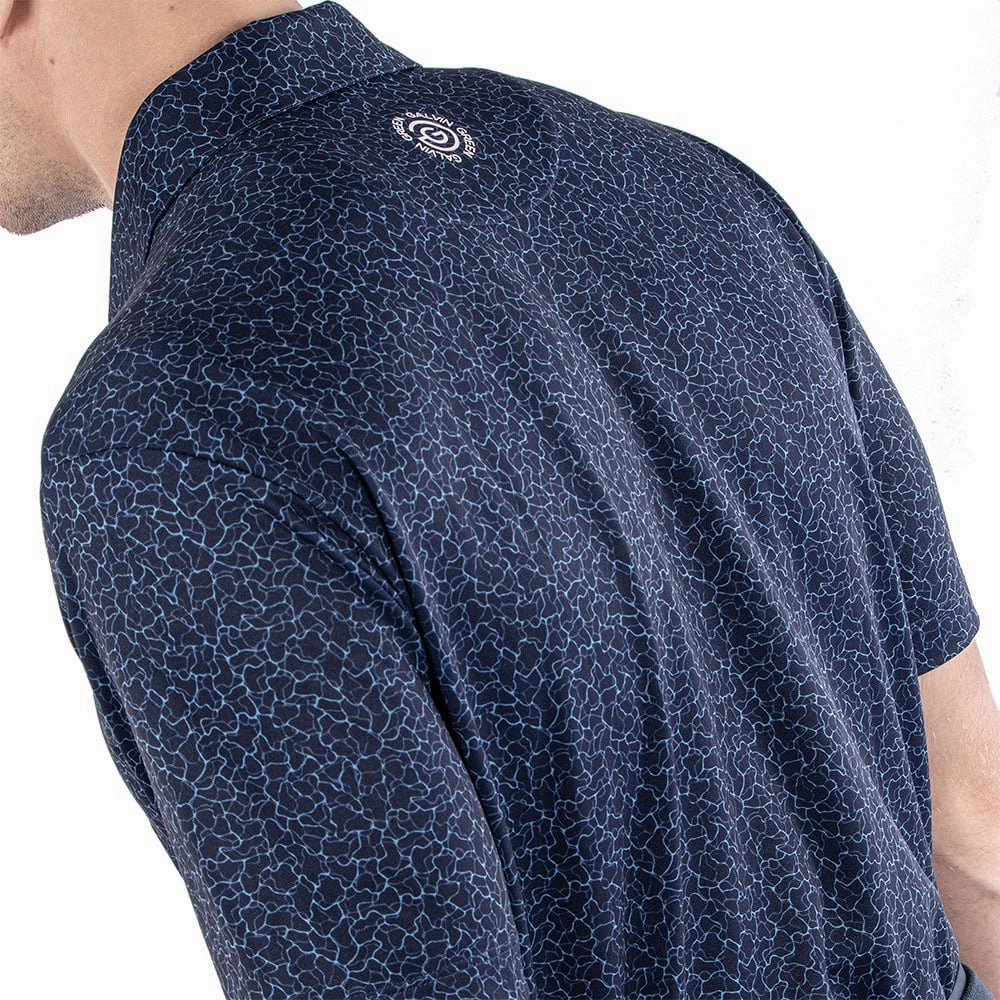 Galvin Green Mani Ventil8  Polo Shirt - Navy Moisture Management Fabric