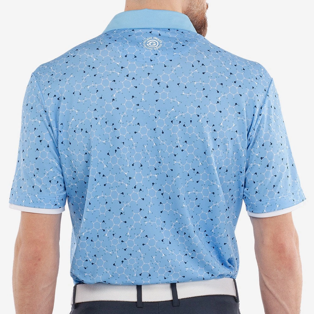 Colorfast Dye Galvin Green Mannix Polo Shirt - Alaskan Blue/Navy