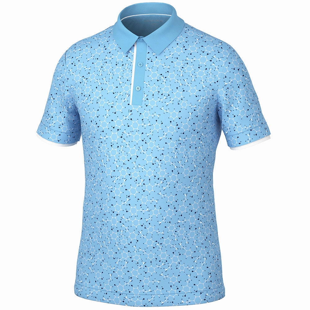 Simple Fit Galvin Green Mannix Polo Shirt - Alaskan Blue/Navy