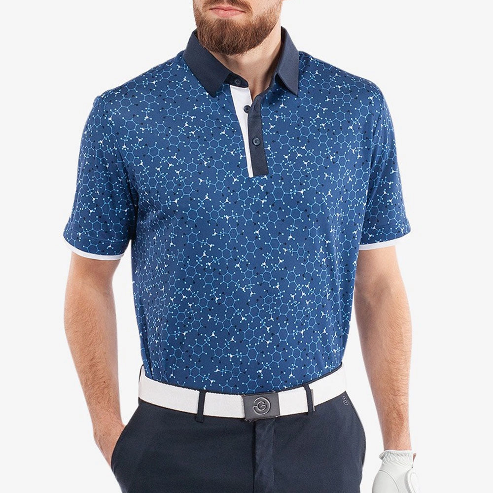 Galvin Green Mannix Polo Shirt - Blue/Navy Light Breeze Comfy Fit Wear