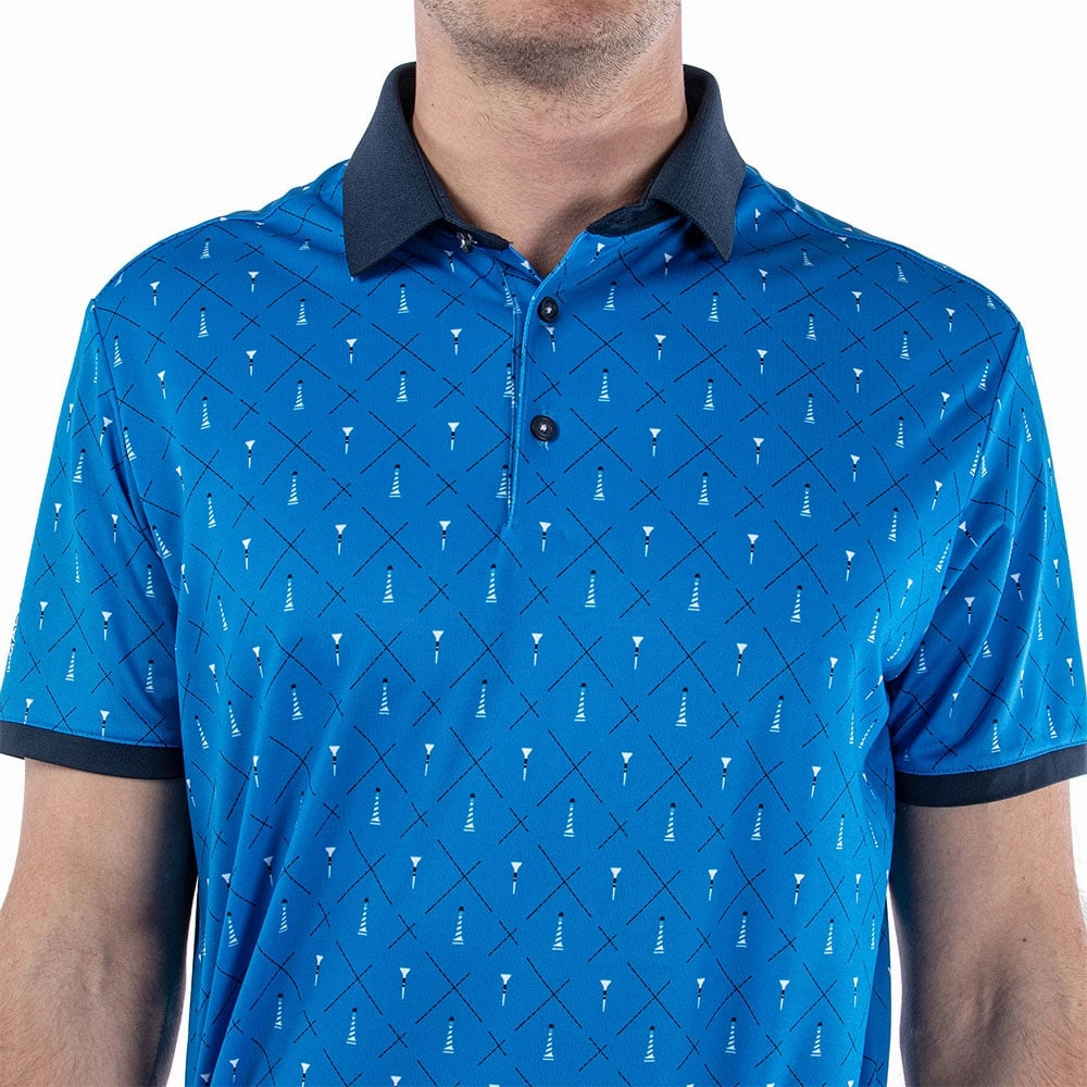 Weekend Look Galvin Green Manolo Ventil8  Polo Shirt - Blue/White/Navy