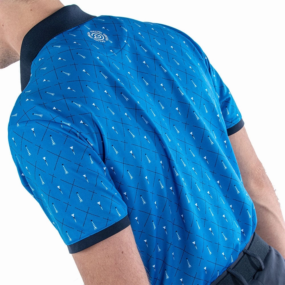 Cold Wash Optimized Galvin Green Manolo Ventil8  Polo Shirt - Blue/White/Navy