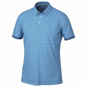 Relaxed Smart Galvin Green Manuel Polo Shirt - Moonlight Blue/White