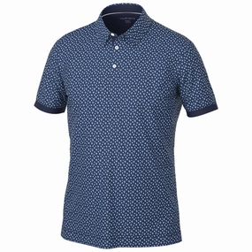 Street Outfit Flexible Ribbed Cuffs Galvin Green Manuel Polo Shirt - Navy/White