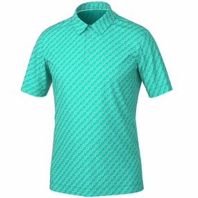 Galvin Green Marcus Polo Shirt - Atlantis Green Heathered Texture Pilling Resistant Finish