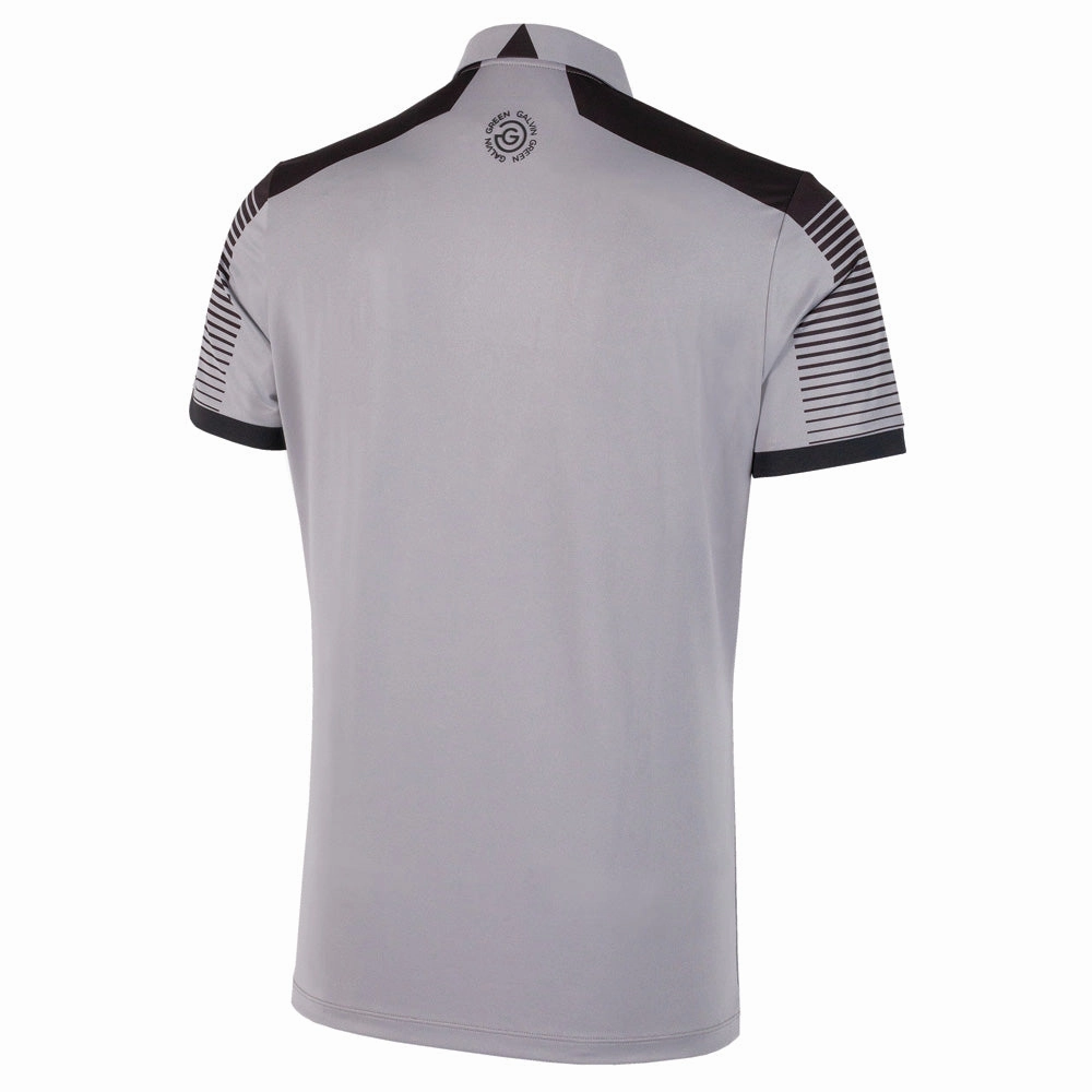 Galvin Green Marcus Polo Shirt V8  - Sharkskin/Black Timeless Must-Have Layering Essential
