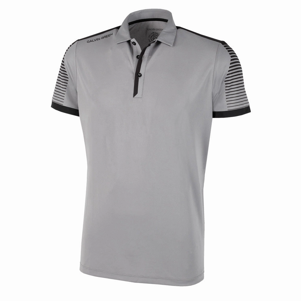 Galvin Green Marcus Polo Shirt V8  - Sharkskin/Black Urban Streetwear Party fun