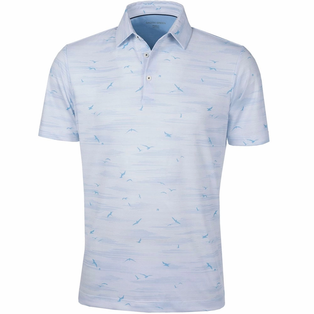Galvin Green Marin Ventil8  Polo Shirt - Light Blue Beach Outfit Light and Fresh