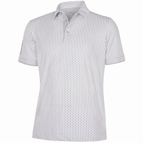 Galvin Green Mark V8  Polo Shirt - Cool Grey/White Breathable Fit Limited Edition
