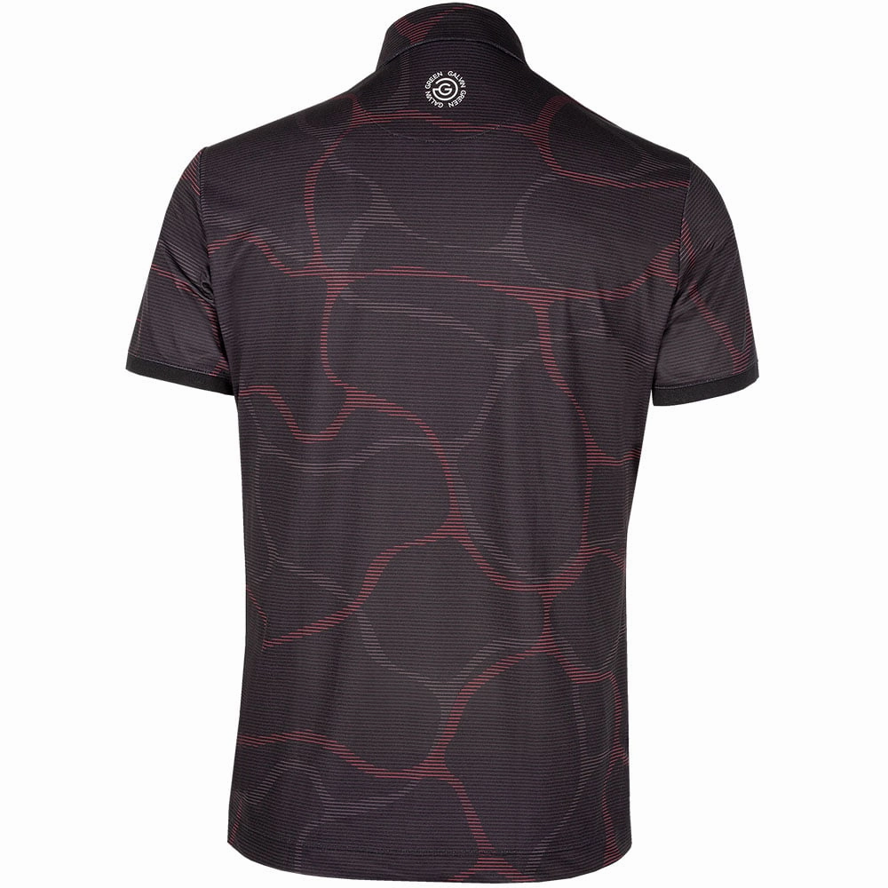 Outdoor Leisure Look Galvin Green Markos Ventil8  Polo Shirt - Black/Red