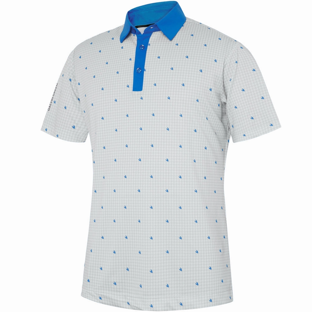 hiking clothes Holiday Style Trend Galvin Green Marley Polo Shirt - White/Royal Blue