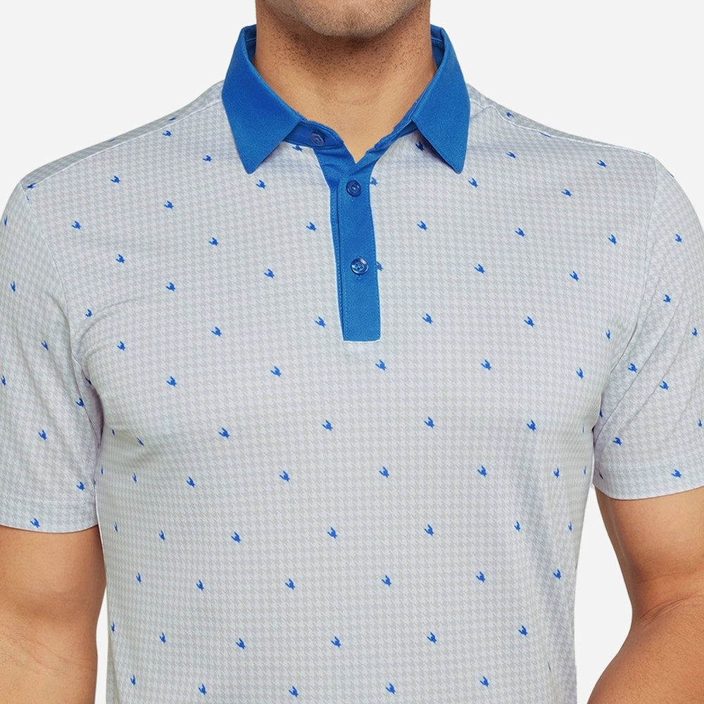 Galvin Green Marley Polo Shirt - White/Royal Blue Classic Comfort Anti Static Treatment