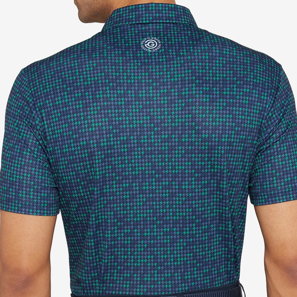 Galvin Green Marlo Polo Shirt - Navy/Golf Green UV protected