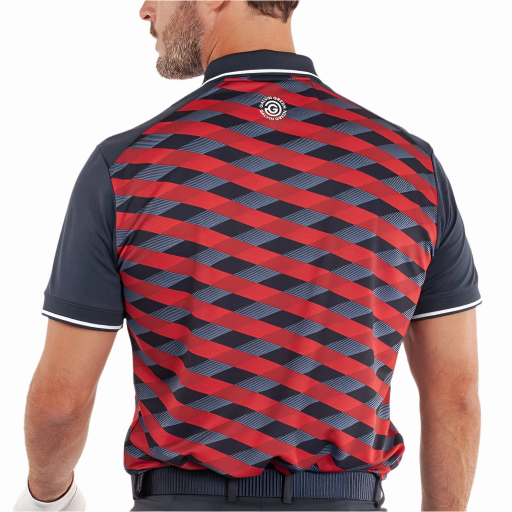 Galvin Green Marlon Polo Shirt - Navy/Red Comfy Layer