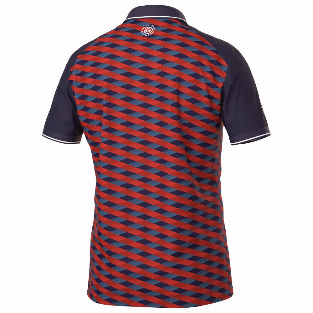 Galvin Green Marlon Polo Shirt - Navy/Red Oeko Tex Certified