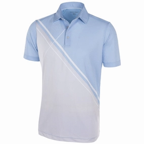 Galvin Green Martin Ventil8  Polo Shirt - Blue Bell/Cool Grey/White Active Style
