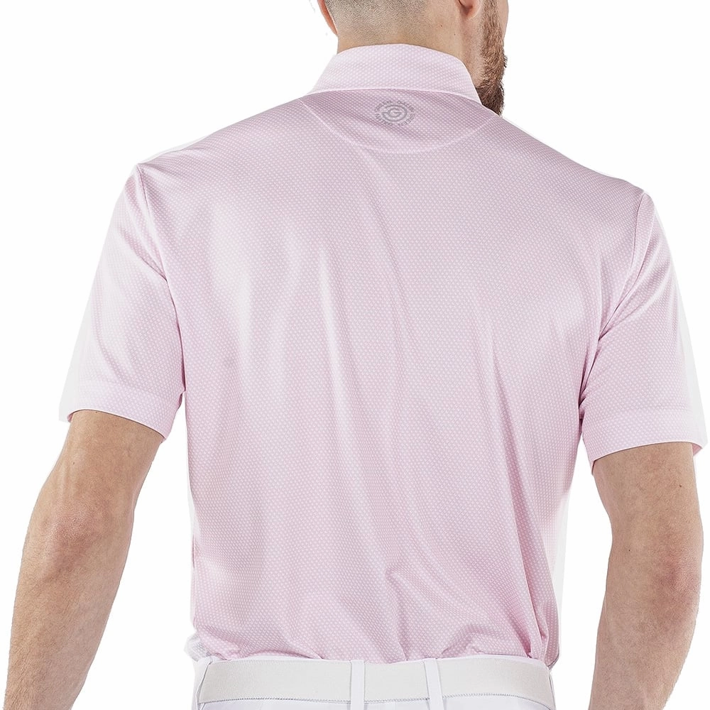 Playful Design Vintage Style Galvin Green Martin Ventil8  Polo Shirt - Light Pink/Cool Grey/White