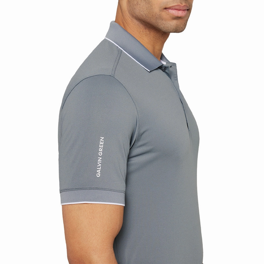 Daily Outfit Style Wrinkle Resistant Material Galvin Green Marty Polo Shirt - Sharkskin