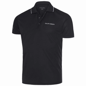 Galvin Green Marty Tour Edition Golf Polo Shirt - Black proper length Fashion-Ready