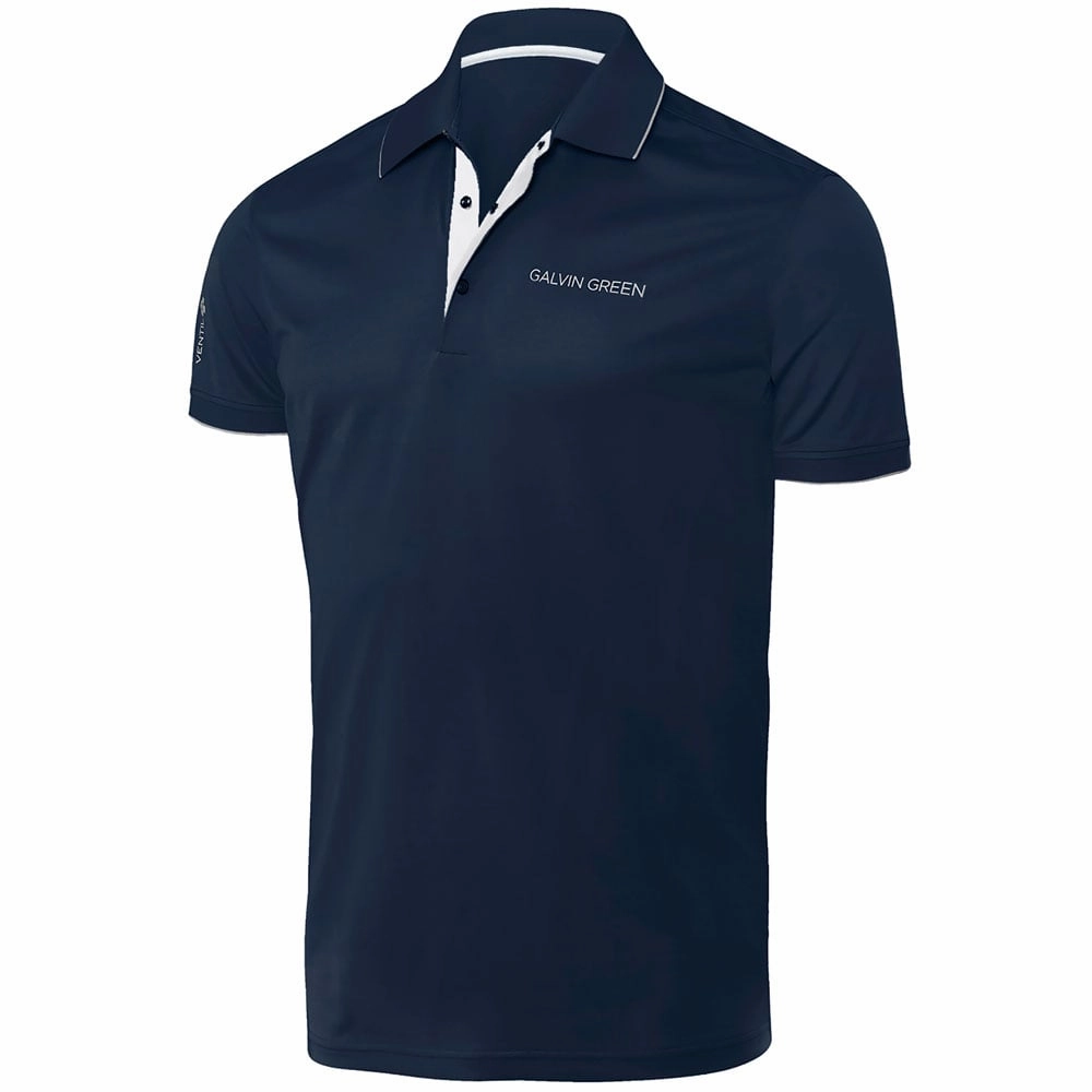 Neutral Color Men's masculinity Galvin Green Marty Tour Edition Golf Polo Shirt - Navy
