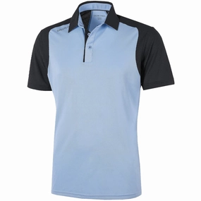 Cozy Design Light Style Trend Galvin Green Massimo Ventil8  Polo Shirt - Blue Bell/Black