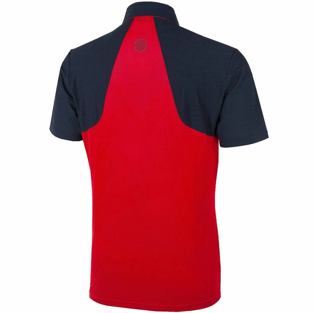 Galvin Green Massimo Ventil8  Polo Shirt - Red/Navy Quality Fabric
