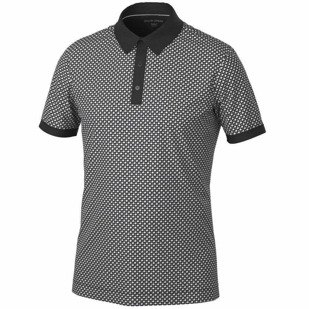 Adjustable Hem Fashionable Fit Galvin Green Mate Polo Shirt - Sharkskin/Black