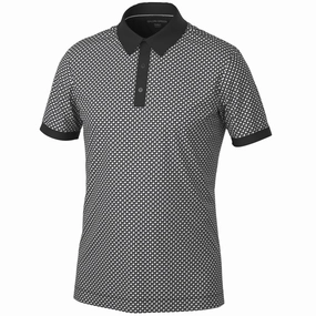 Adjustable Hem Fashionable Fit Galvin Green Mate Polo Shirt - Sharkskin/Black