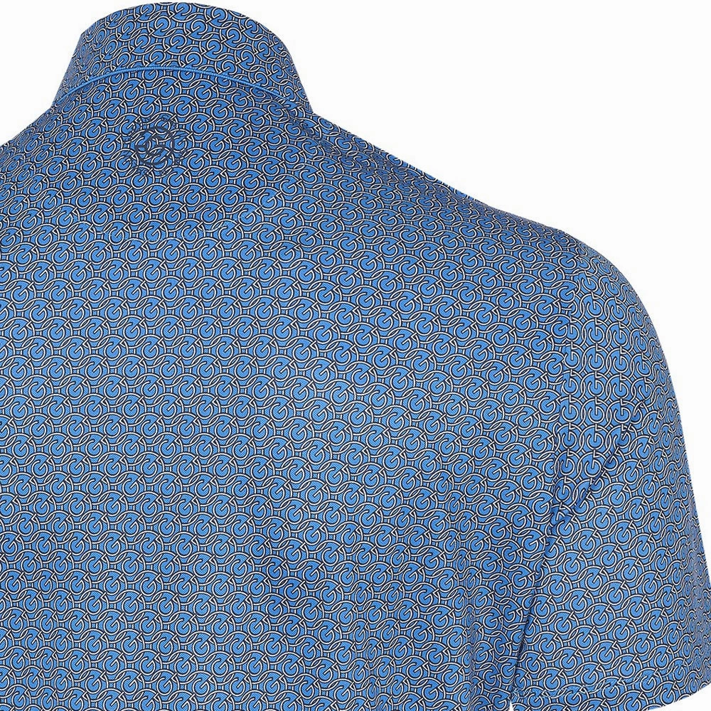 Trendy Apparel Casual Layering Wear Galvin Green Mauro V8  Polo Shirt - Blue/White