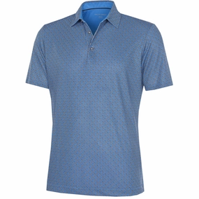 Galvin Green Mauro V8  Polo Shirt - Blue/White Playful Design