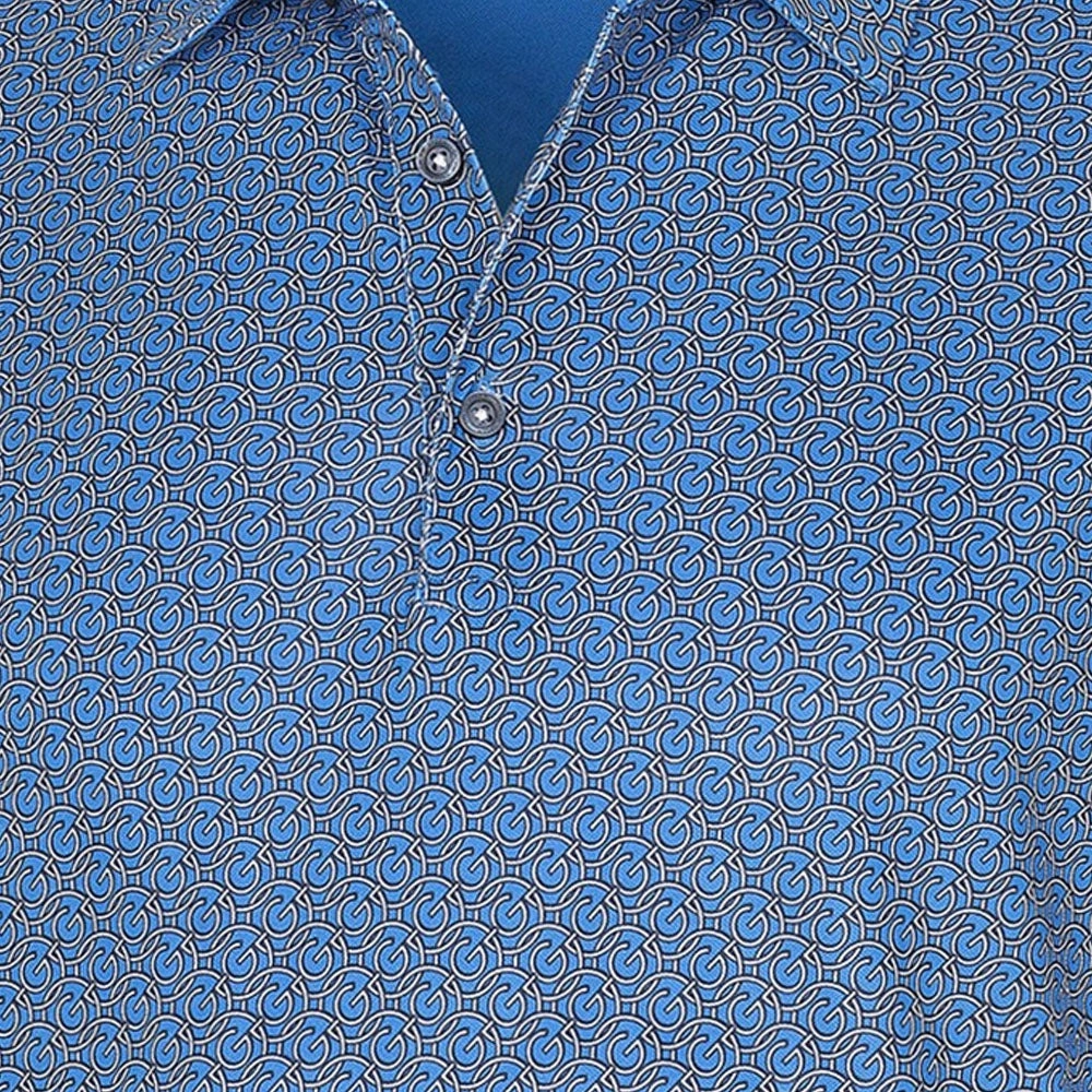 Galvin Green Mauro V8  Polo Shirt - Blue/White Stylish and Fun winter warmth