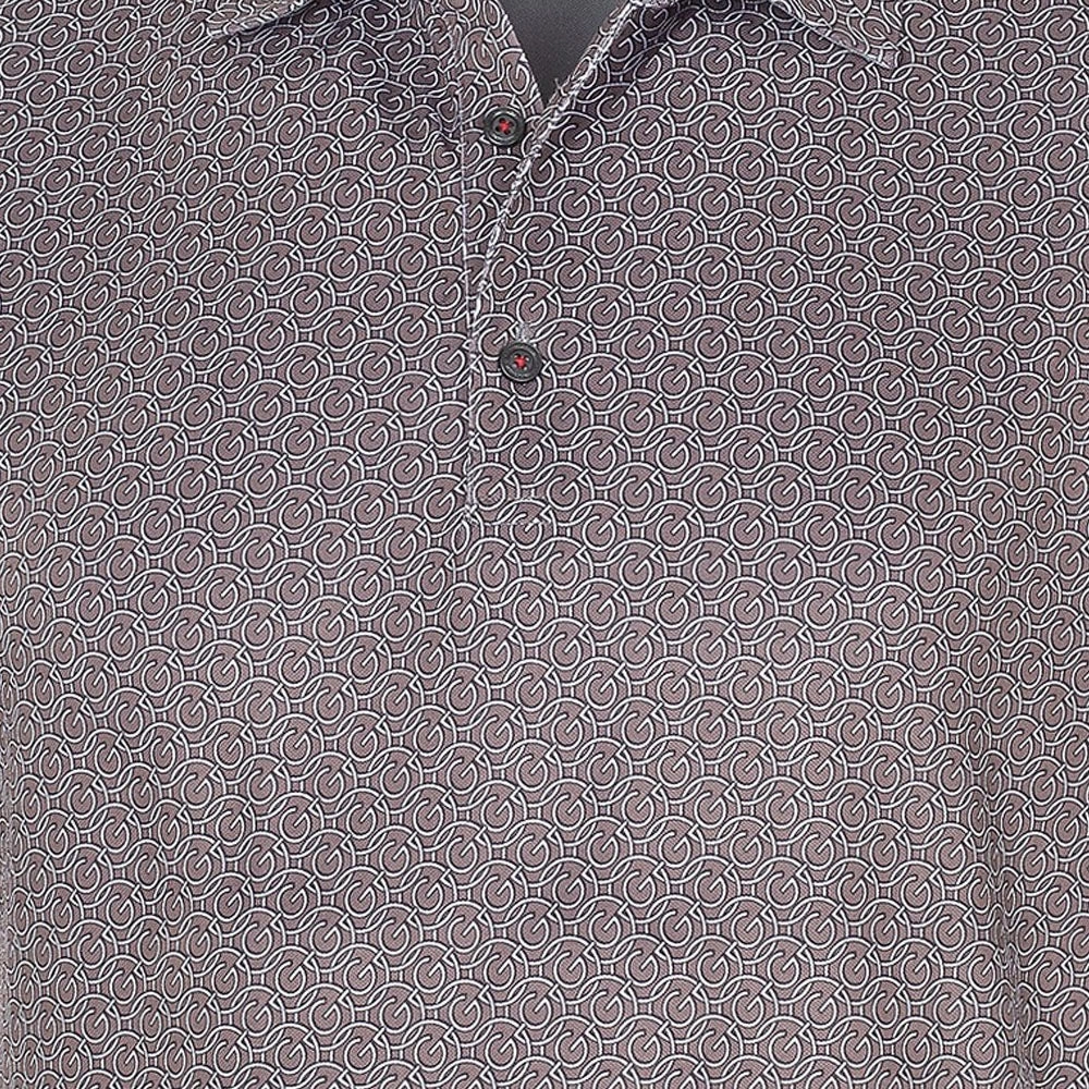 Galvin Green Mauro V8  Polo Shirt - Sharkskin/White Lightweight Feel