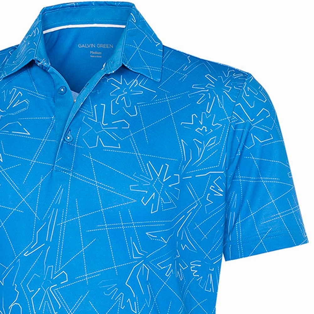 Bohemian Light and Breezy Galvin Green Maverick V8  Polo Shirt - Blue/White