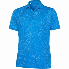 Lightweight Construction On-the-Go Comfort Galvin Green Maverick V8  Polo Shirt - Blue/White