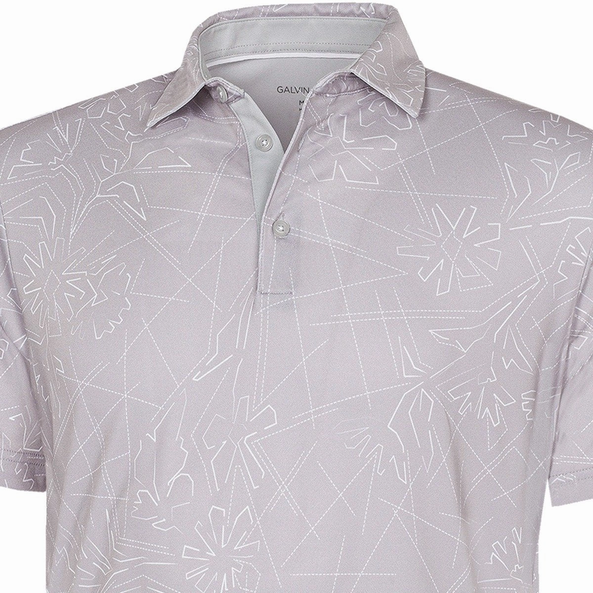 Galvin Green Maverick V8  Polo Shirt - Cool Grey/White AntiBacterialTreatment