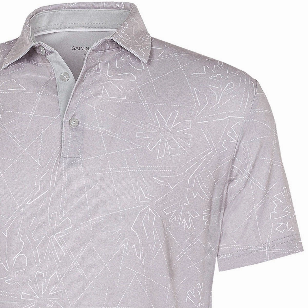 Galvin Green Maverick V8  Polo Shirt - Cool Grey/White Daily Fashion dry cleanable