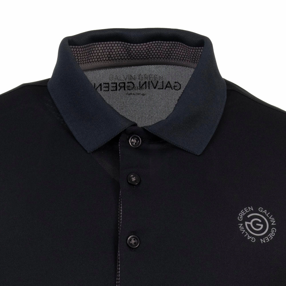 Galvin Green Max Tour Edition Polo Shirt - Black Non Irritating Seams Movie Night