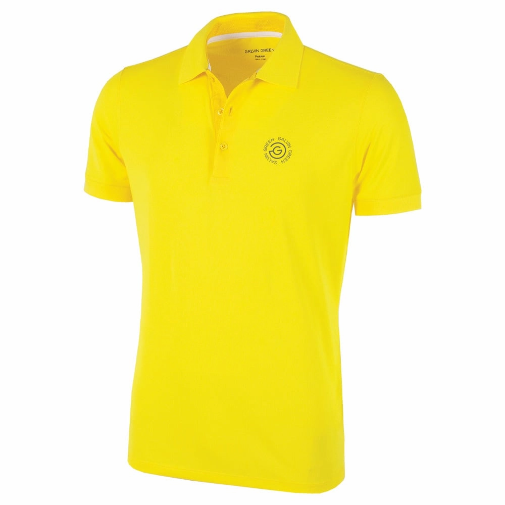 Galvin Green Max Tour Edition Polo Shirt - Yellow anti static coating Regular fit normality