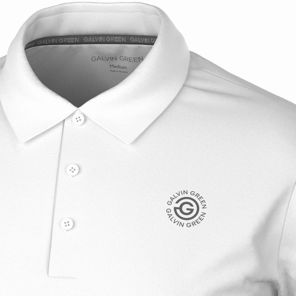 Natural Fiber Blend Galvin Green Maximilian Polo Shirt - White
