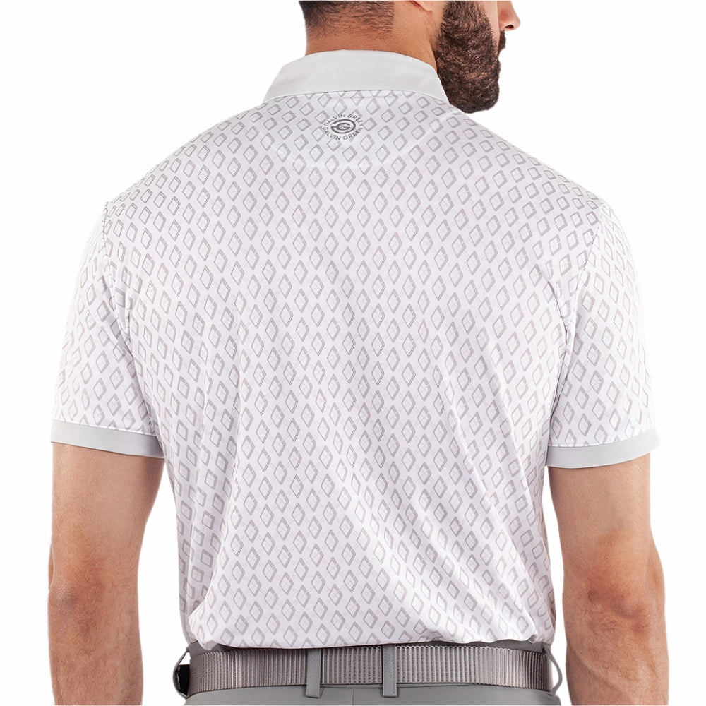 Galvin Green Maxwell Polo Shirt - Cool Grey/White All-Purpose Wear Thermal Regulation Layer