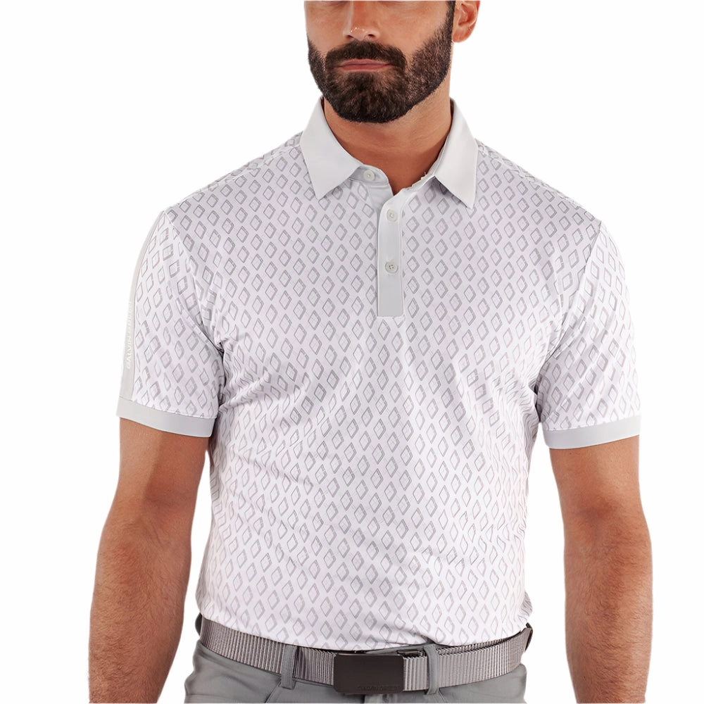 Trendy Design Chic Vibe Galvin Green Maxwell Polo Shirt - Cool Grey/White